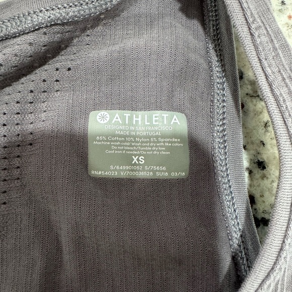 Athleta Charcoal Ribbed Tank - Picture 2 of 3